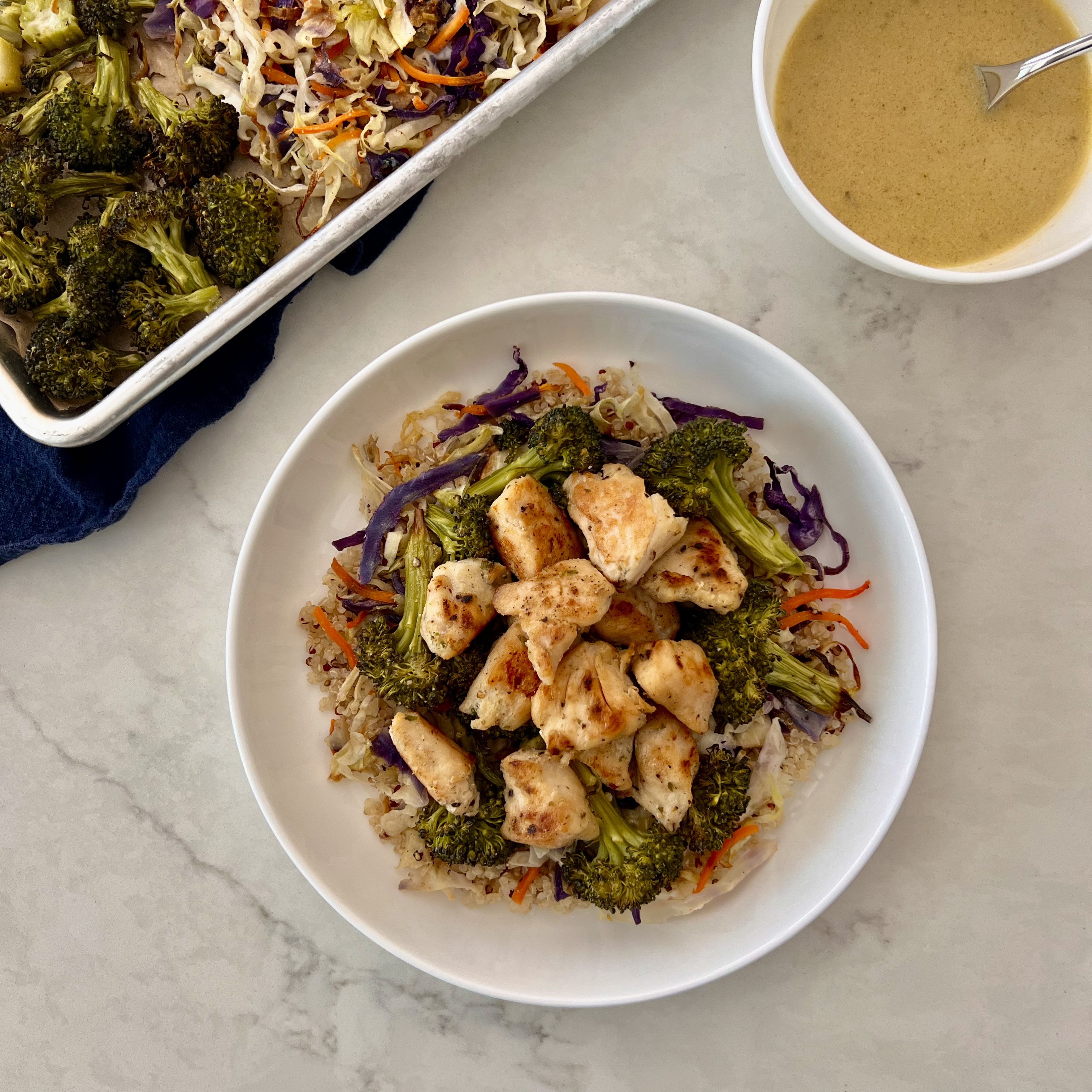 Chicken Quinoa Bowl with Dijon Vinaigrette