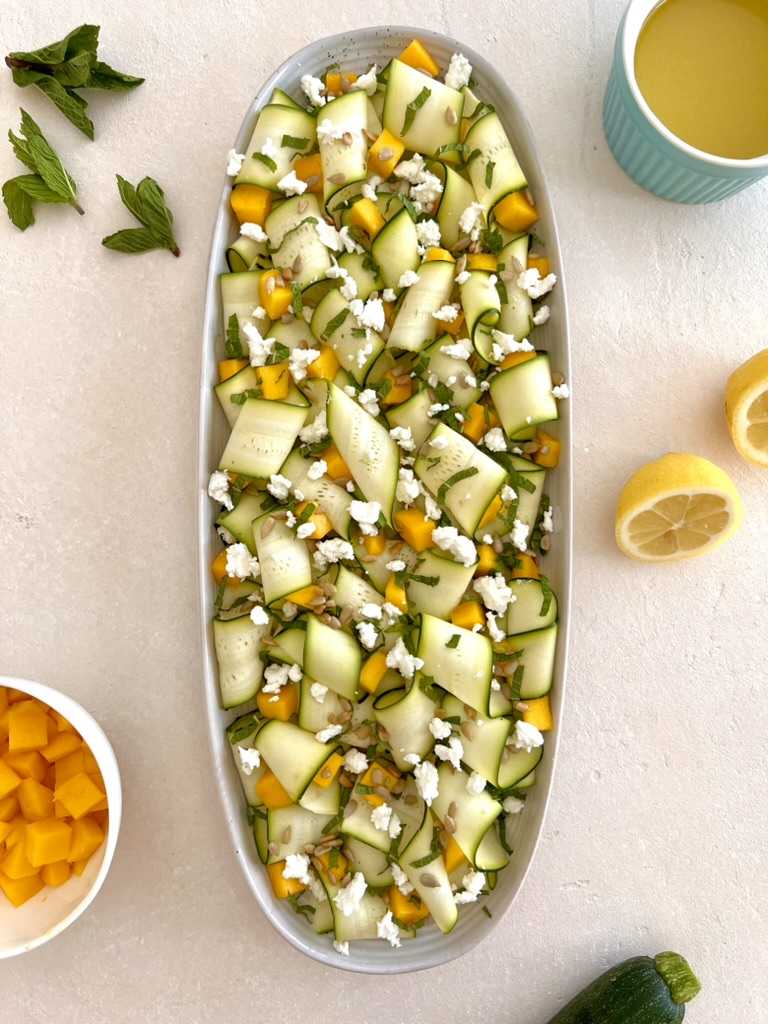 Zucchini Mango Salad with Lemon Vinaigrette